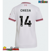 Camisa de Futebol Liverpool Federico Chiesa #14 Equipamento Secundário Mulheres 2026-27 Manga Curta